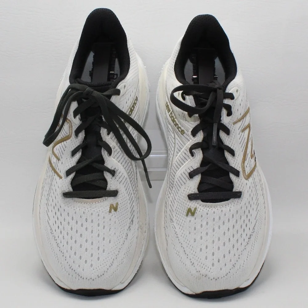 New Balance Fresh Foam X 860 v12 White Gold Running Shoes Womens 9.5 Mens 8